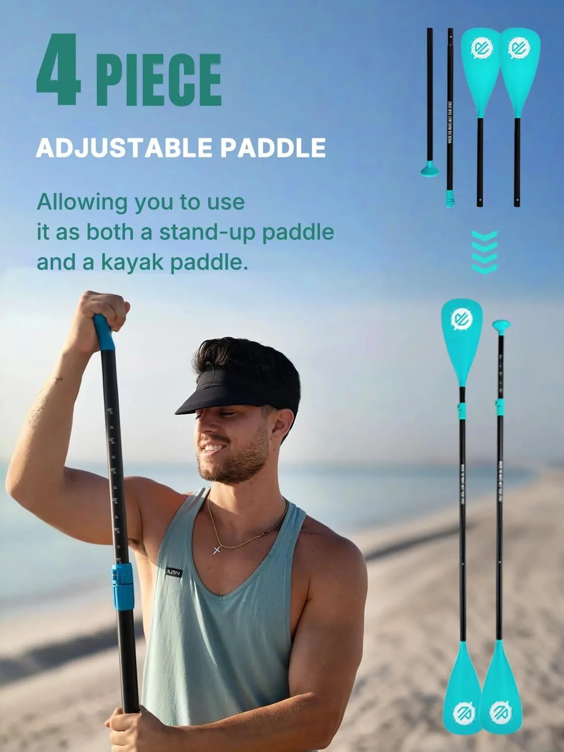 Niphean Inflatable Stand Up Paddle Board with SUP Accessories, Anti-Slip EVA Deck, 106 Inflatable Paddle Boards for Adults & Youth of All Skill Levels