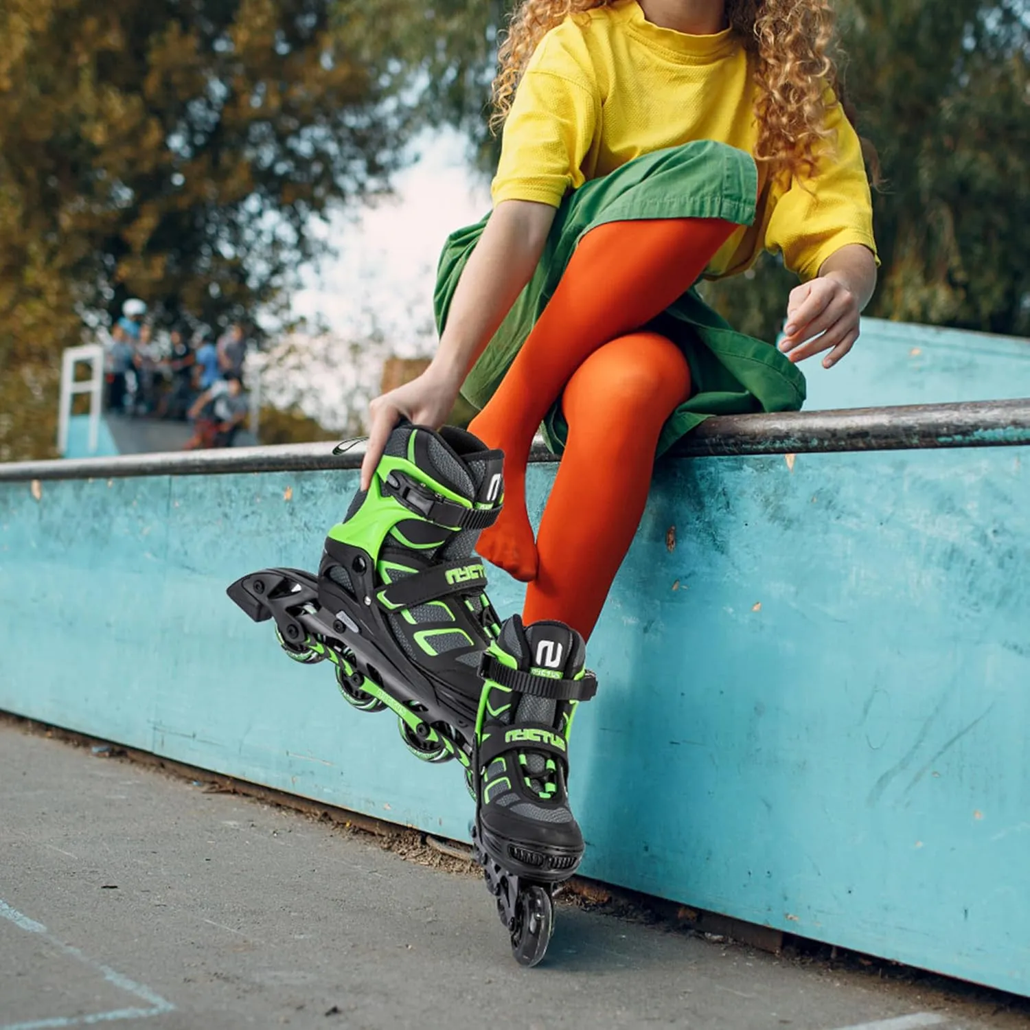 NYCTUS Inline Skates for Kids and Adults, Adjustable Inline Skates for Girls and Boys, Roller Skates for Women and Men with Full Light up Wheels