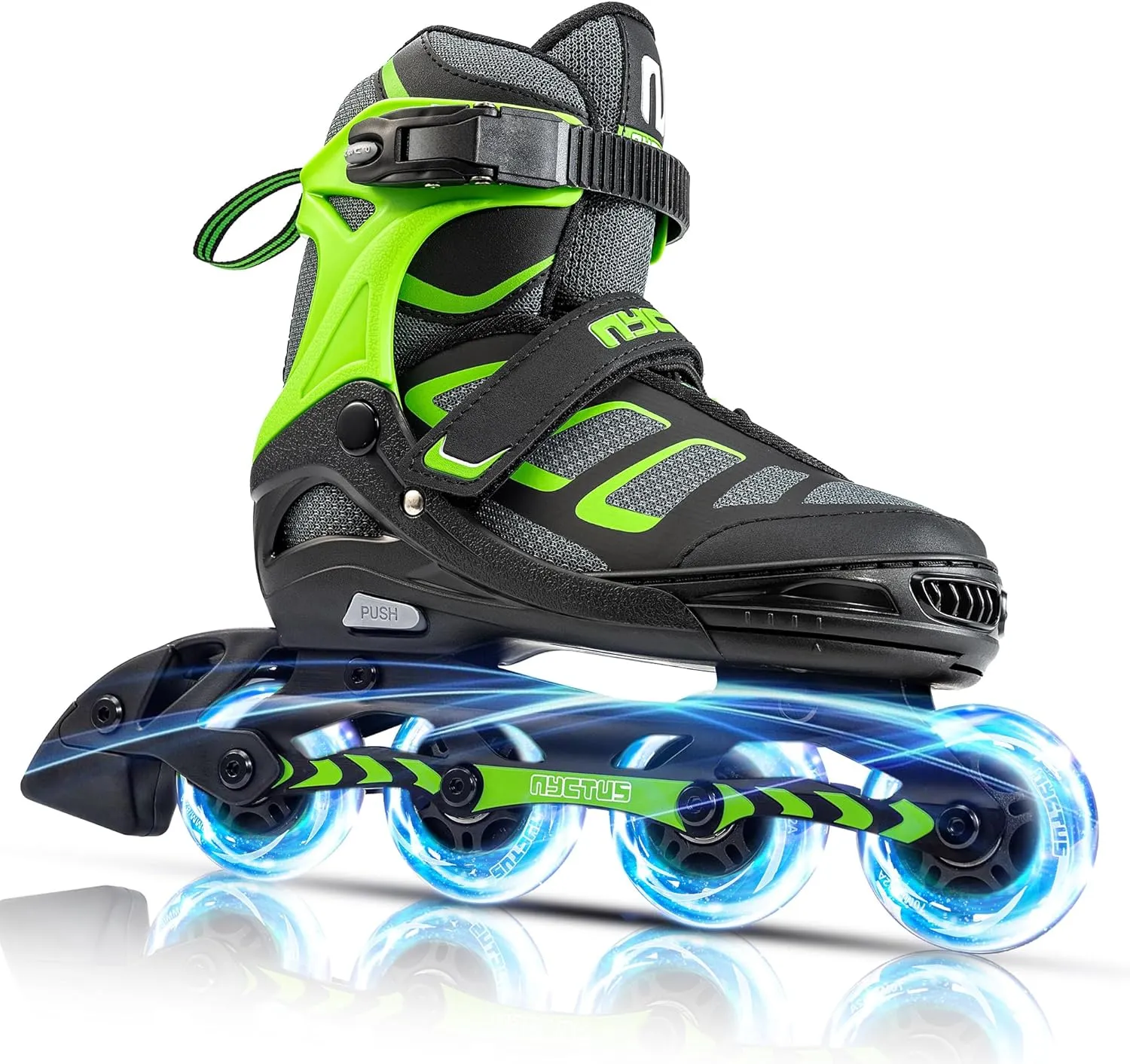NYCTUS Inline Skates for Kids and Adults, Adjustable Inline Skates for Girls and Boys, Roller Skates for Women and Men with Full Light up Wheels