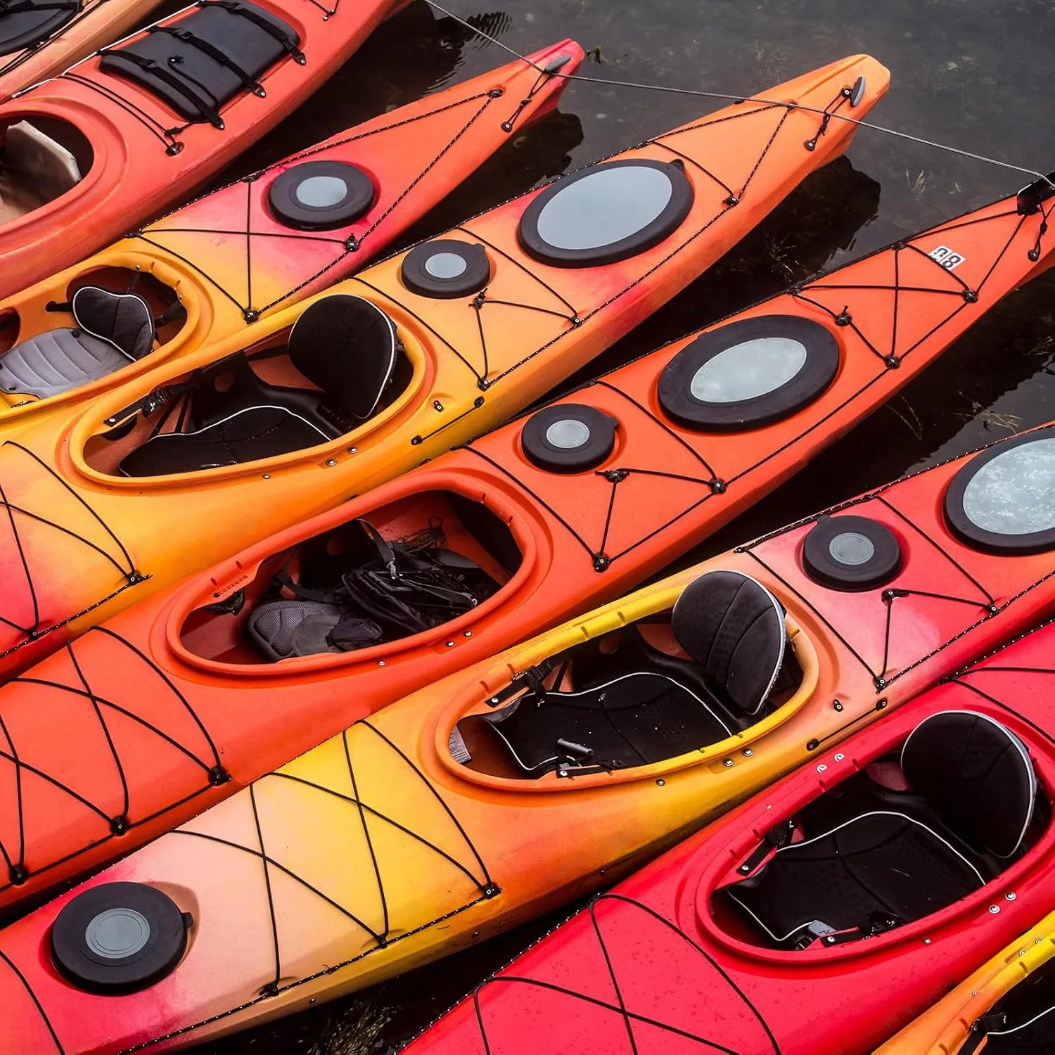 PATIKIL 4.3" Paddle Board D Rings, 6 Pcs Stainless Steel D-Ring PVC Patch Pad No Glue Include for Raft Kayak Inflatable Boat Surfboard, Yellow