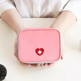 Pink Mini First Aid Kit,Portable Emergency Organizer for Travel, Hiking and Car,Compact Outdoor Medical Bag, Water-Resistant Medicine Case for Home/Camping,Essential Safety Supplies