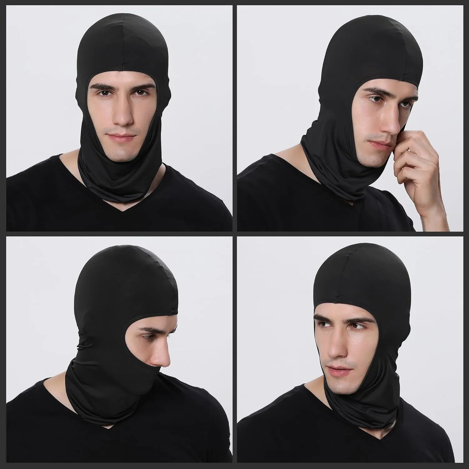 Pukavt 1-4 Pack Balaclava Face Mask, Ski Mask for Men Women, UV Protection Windproof Scarf for Motorcycle Snowboard Cycling