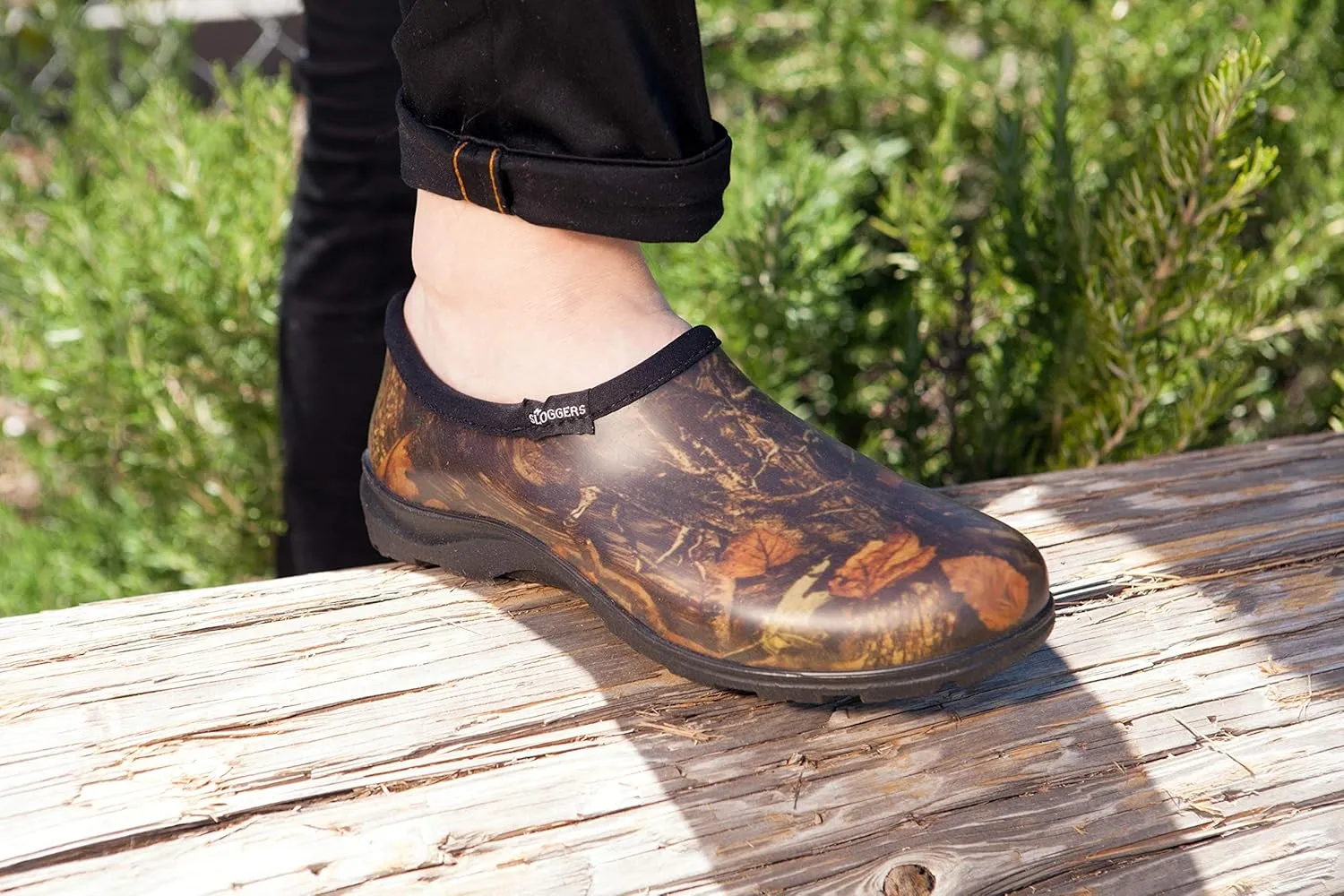 Sloggers Original Waterproof Work Shoe for Men  Outdoor Slip-On Rain and Durable Garden Footwear Made in The USA with Premium Comfort Support Insole, Camo - Size 9