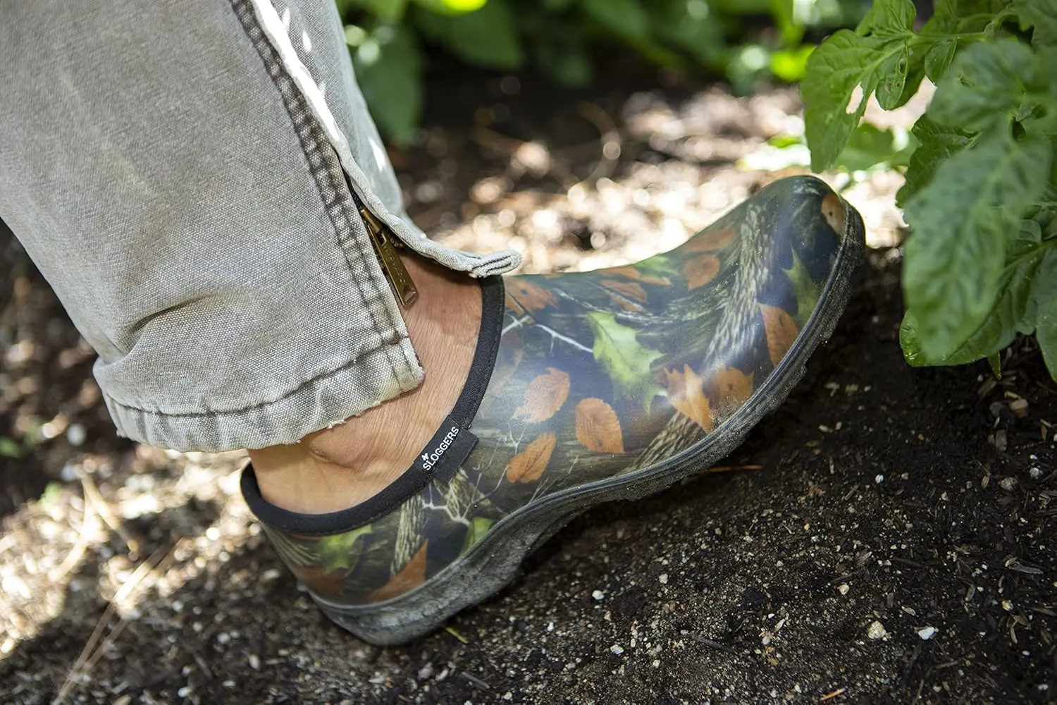 Sloggers Original Waterproof Work Shoe for Men  Outdoor Slip-On Rain and Durable Garden Footwear Made in The USA with Premium Comfort Support Insole, Camo - Size 9