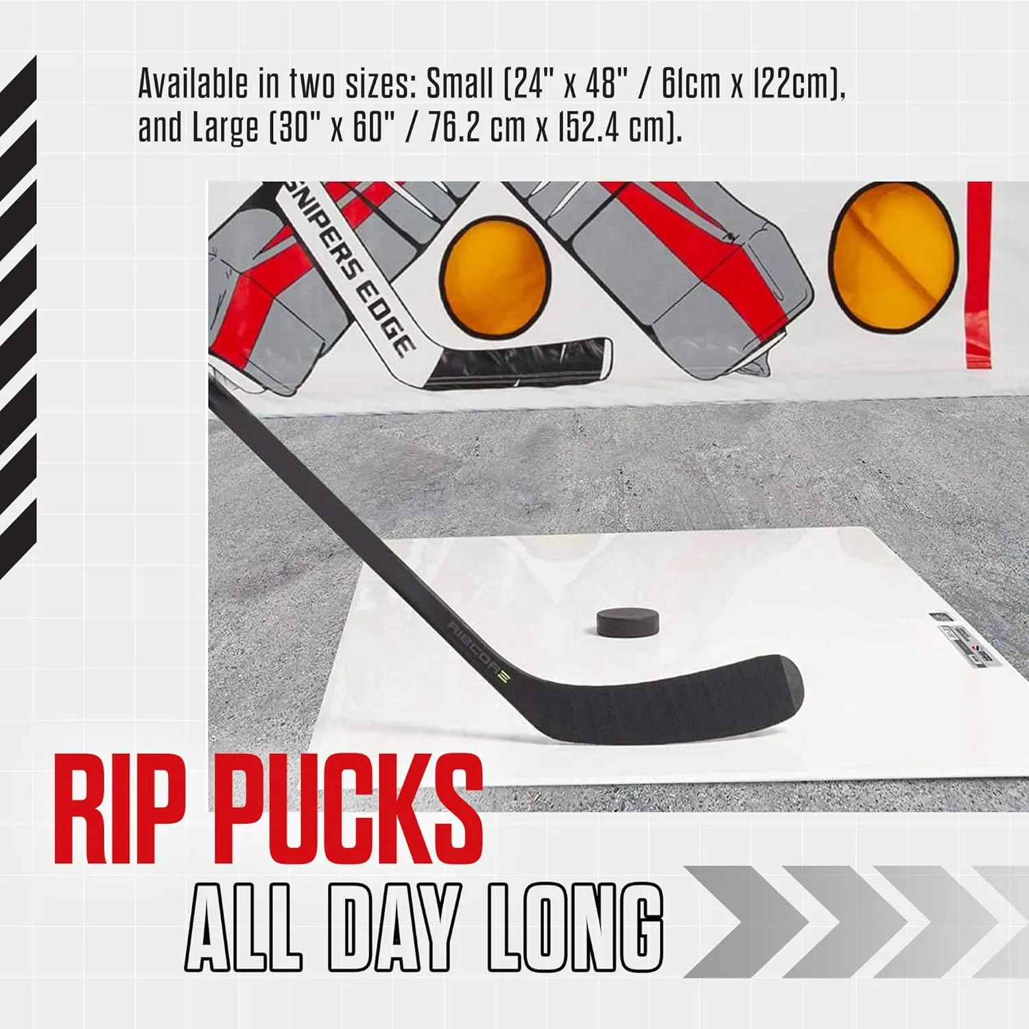 Snipers Edge Hockey - Hockey Shooting Pad - Simulates Real Ice, Heavy Duty, Weather Proof Coating, Portable and Convenient