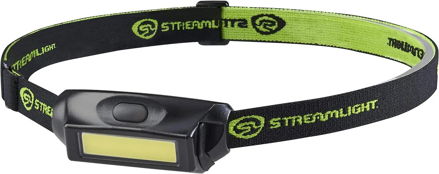 Streamlight 61714 Bandit Pro 180-Lumen USB Rechargeable LED Headlamp with Elastic Head Strap, Visor Clip, and USB Cable, Black
