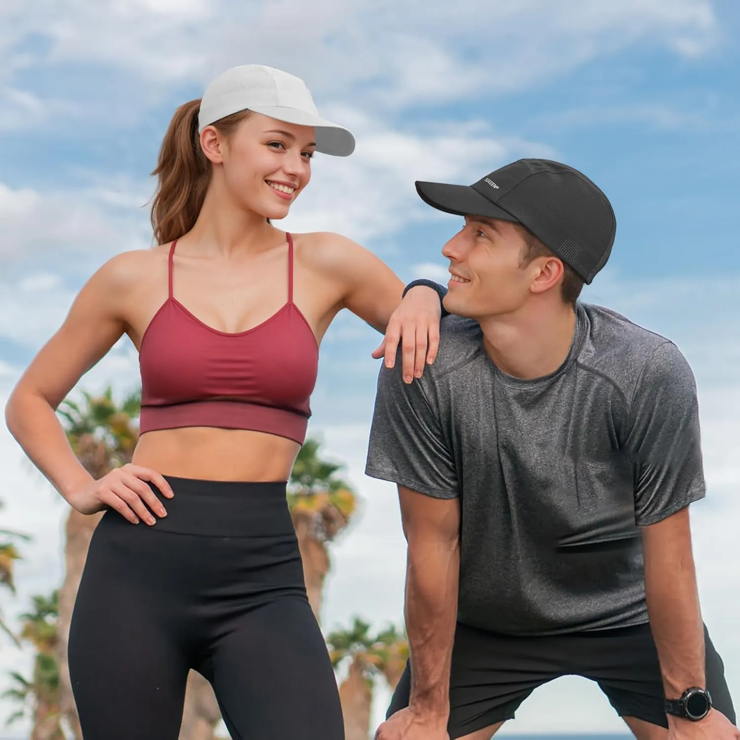 Sukeen Lightweight Sun Hat for Women Men,Quick Drying Baseball Cap UPF50  Running Hats Foldable Sport Cap for Outdoor Daily