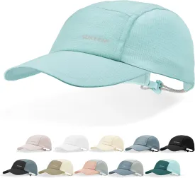 Sukeen Lightweight Sun Hat for Women Men,Quick Drying Baseball Cap UPF50  Running Hats Foldable Sport Cap for Outdoor Daily