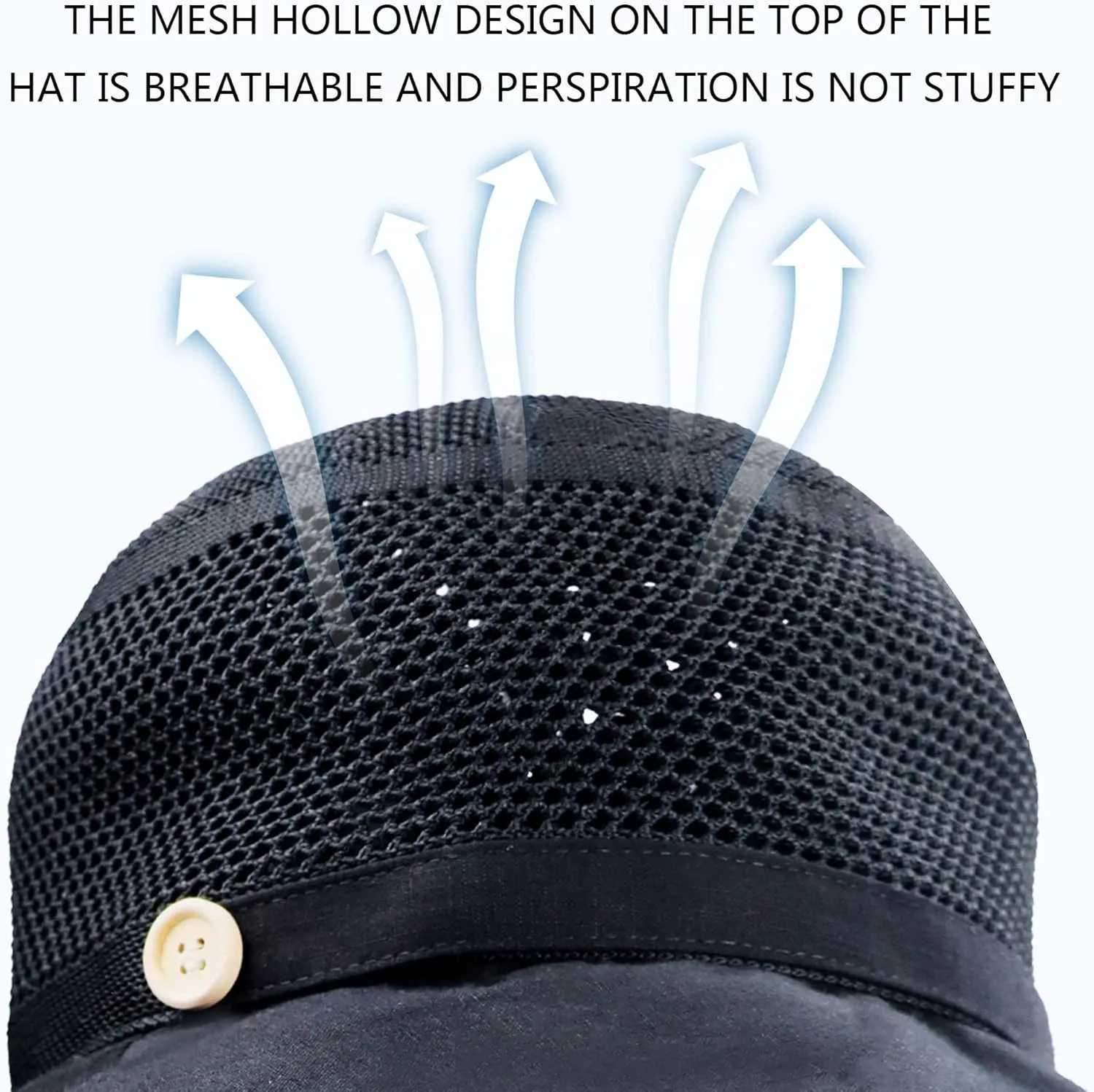 Summer Mesh Sun Hats for Women UV Protection Wide Brim Packable Beach Bucket Hat