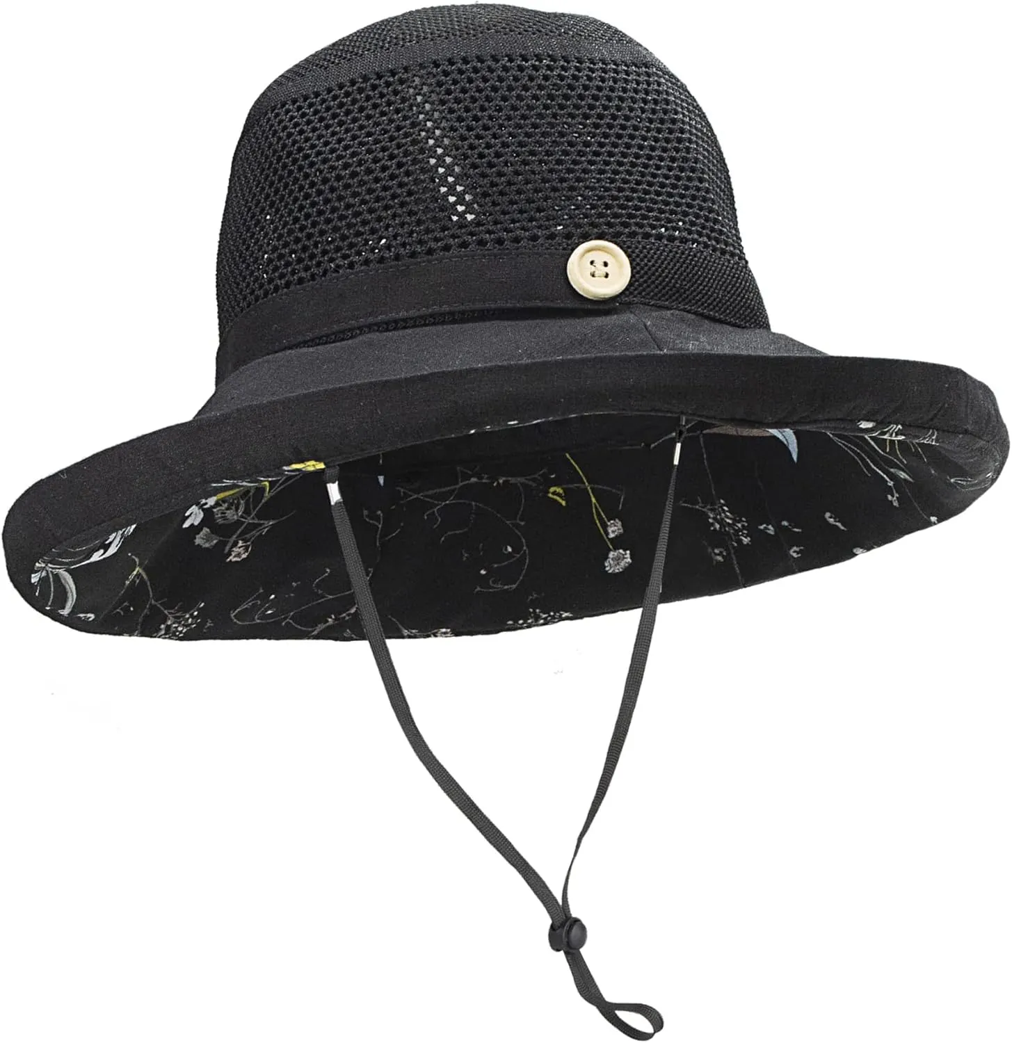 Summer Mesh Sun Hats for Women UV Protection Wide Brim Packable Beach Bucket Hat
