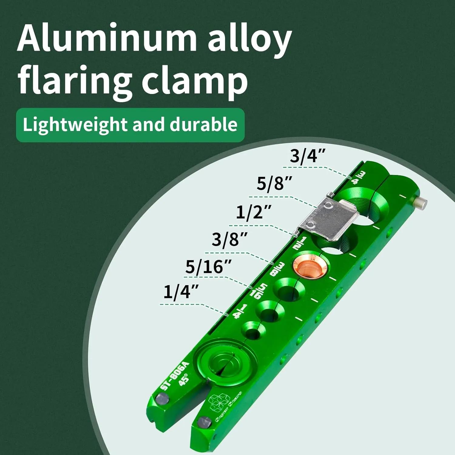 Super Stars Flaring Tools for 1/4in - 3/4in HVAC Single Flare 45 Degree Eccentric Cone Type Flaring Kit for Copper Pipe Tube