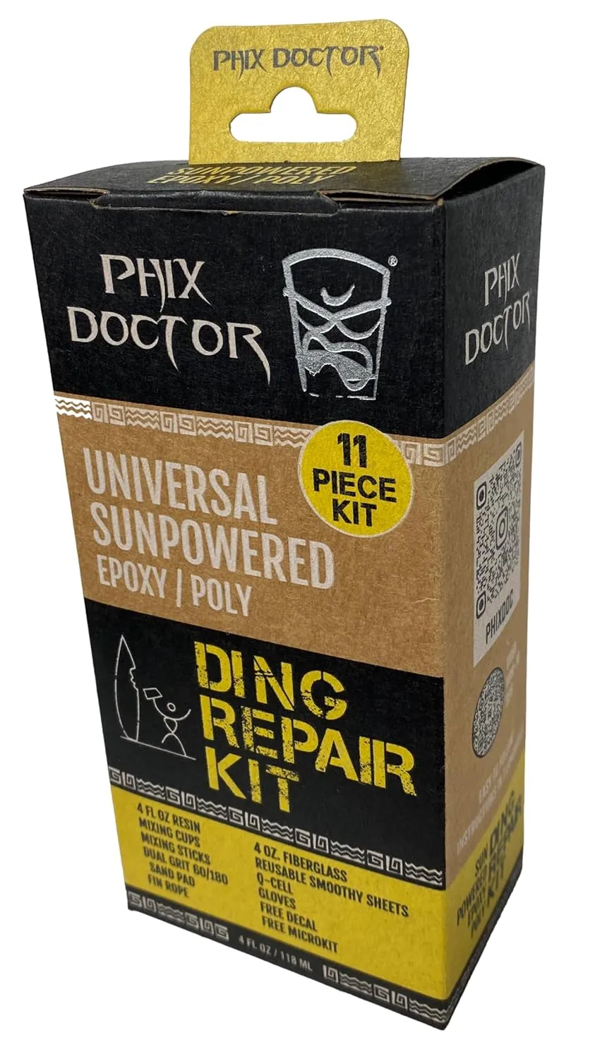 Surfing Surf Board Repair Repairs - Sun Powered Epoxy Kit Standard 4oz (2.5 Fl oz)