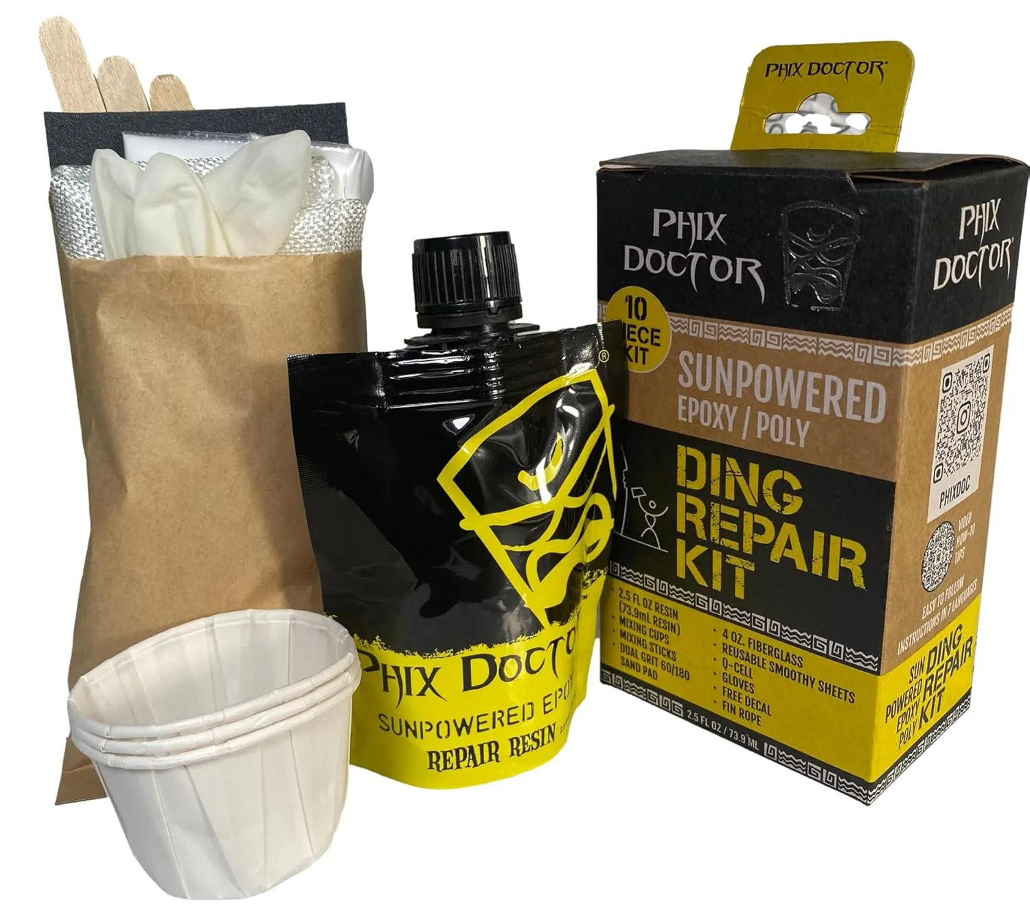 Surfing Surf Board Repair Repairs - Sun Powered Epoxy Kit Standard 4oz (2.5 Fl oz)