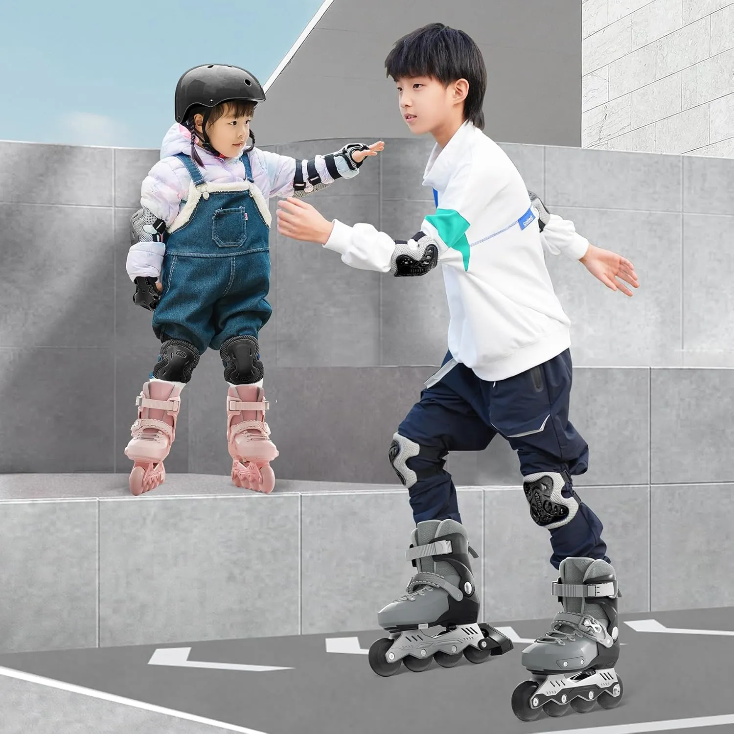SWAY Adjustable Inline Skates for Kids, Teens and Adults, All Wheels Light Up High Performance Roller Skates for Boys and Girls Ideal for Roller Skate
