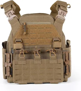 Tactical Vest Plate Carrier Military Airsoft Combat Training Gear Lightweight Quick Release Molle System