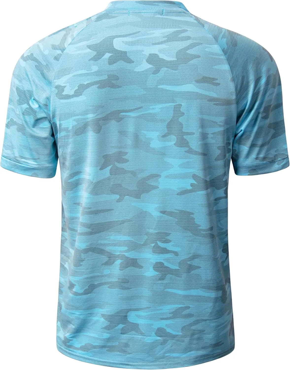 TAPULCO Mens Collarless Golf Shirts Short Sleeve Dry Fit Stretch Casual Breathable Lightweight Tshirts