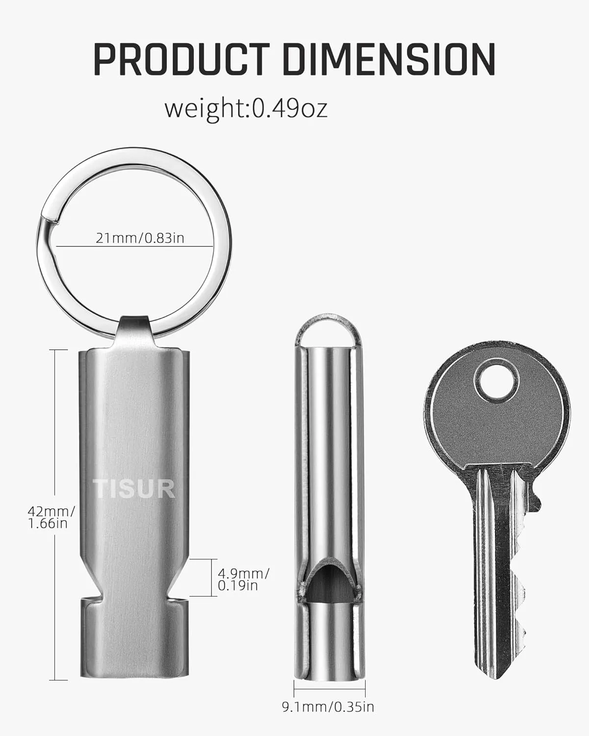 TISUR Loud Emergency Whistles,130db  Lifeguard Safety Whistle Keychain for Surviva Camping Hiking dog whistle