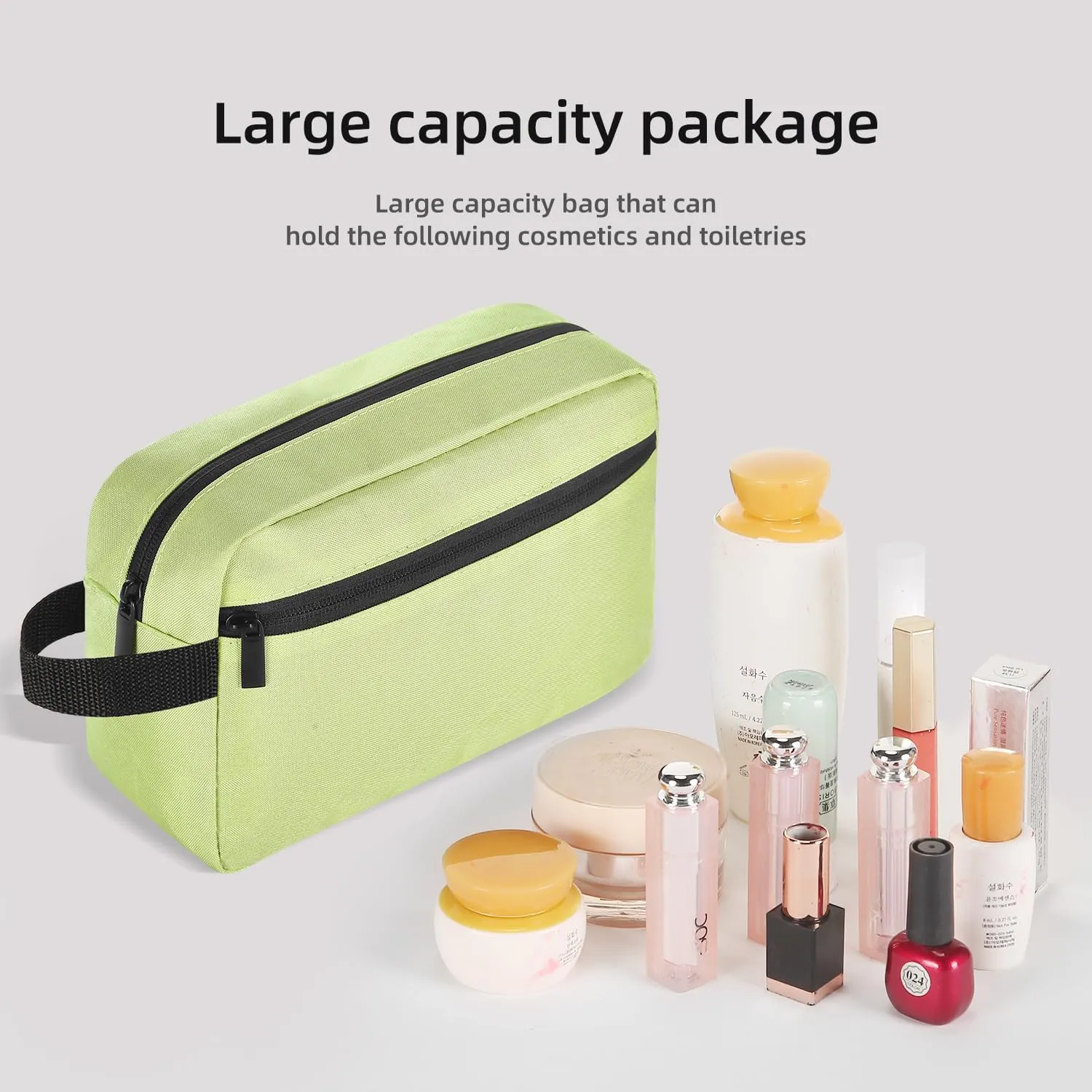 Travel Toiletry bag Toiletry bag for women men Hanging Cosmetic bag Travel accessories for Women Men Girls (Grass green)