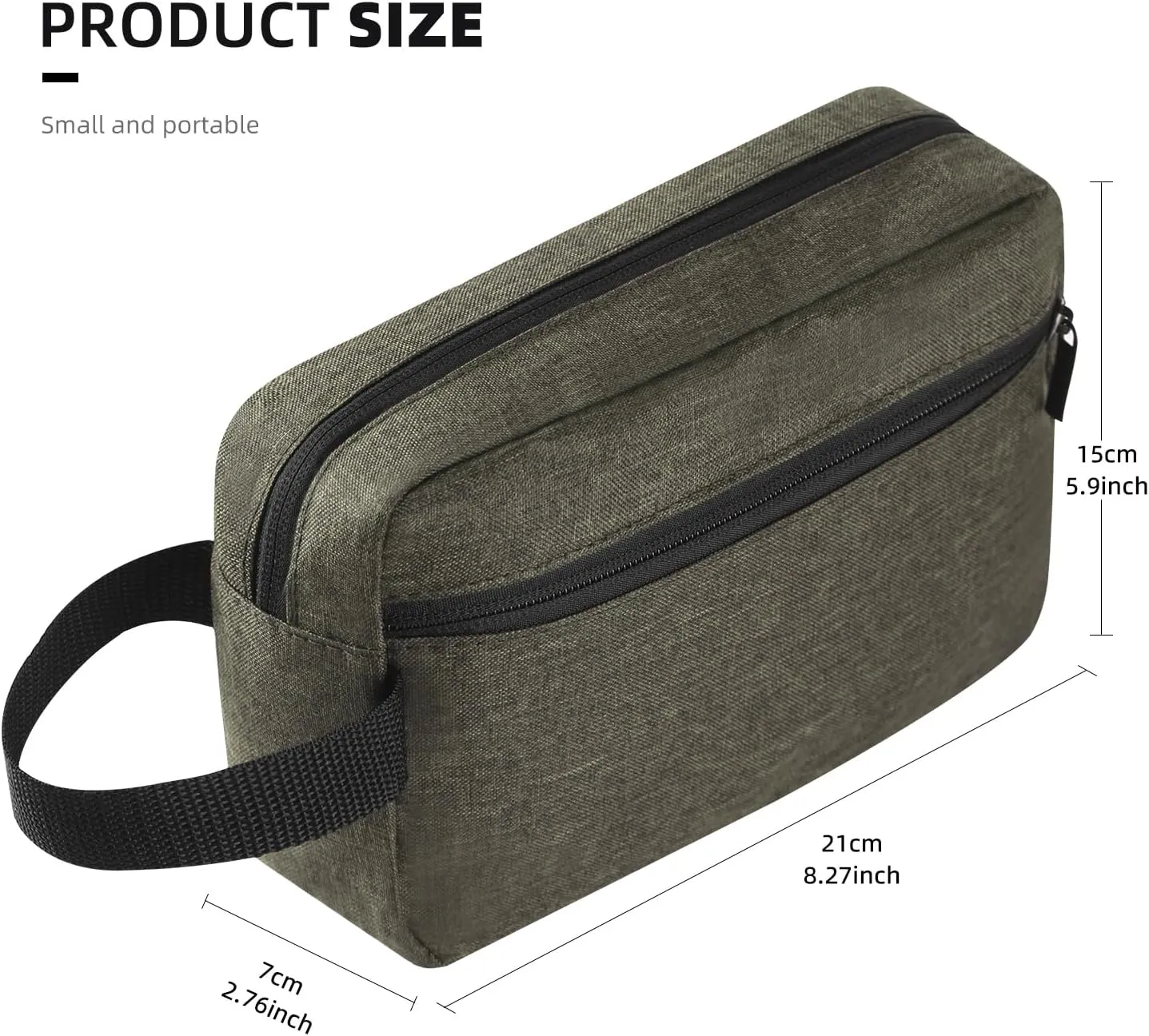 Travel Toiletry bag Toiletry bag for women men Hanging Cosmetic bag Travel accessories Gift for Women Men (Deep green)