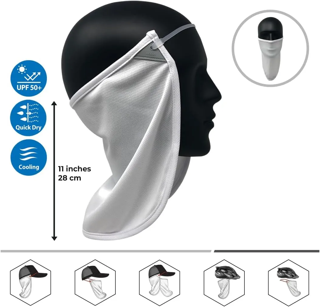 UV Sun Protection Neck Drape Adjustable Multifunctional 2 in 1 Face Covering for Outdoor Fishing - Unisex