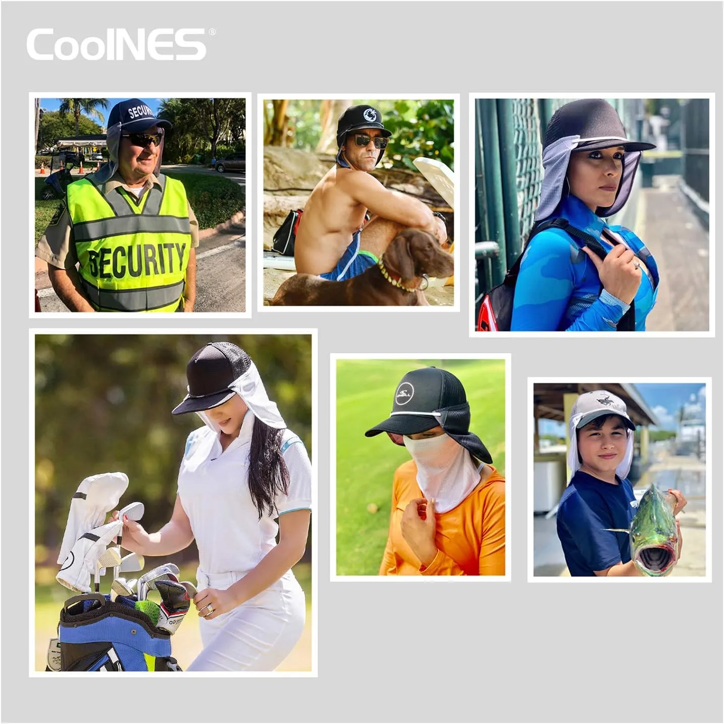 UV Sun Protection Neck Drape Adjustable Multifunctional 2 in 1 Face Covering for Outdoor Fishing - Unisex