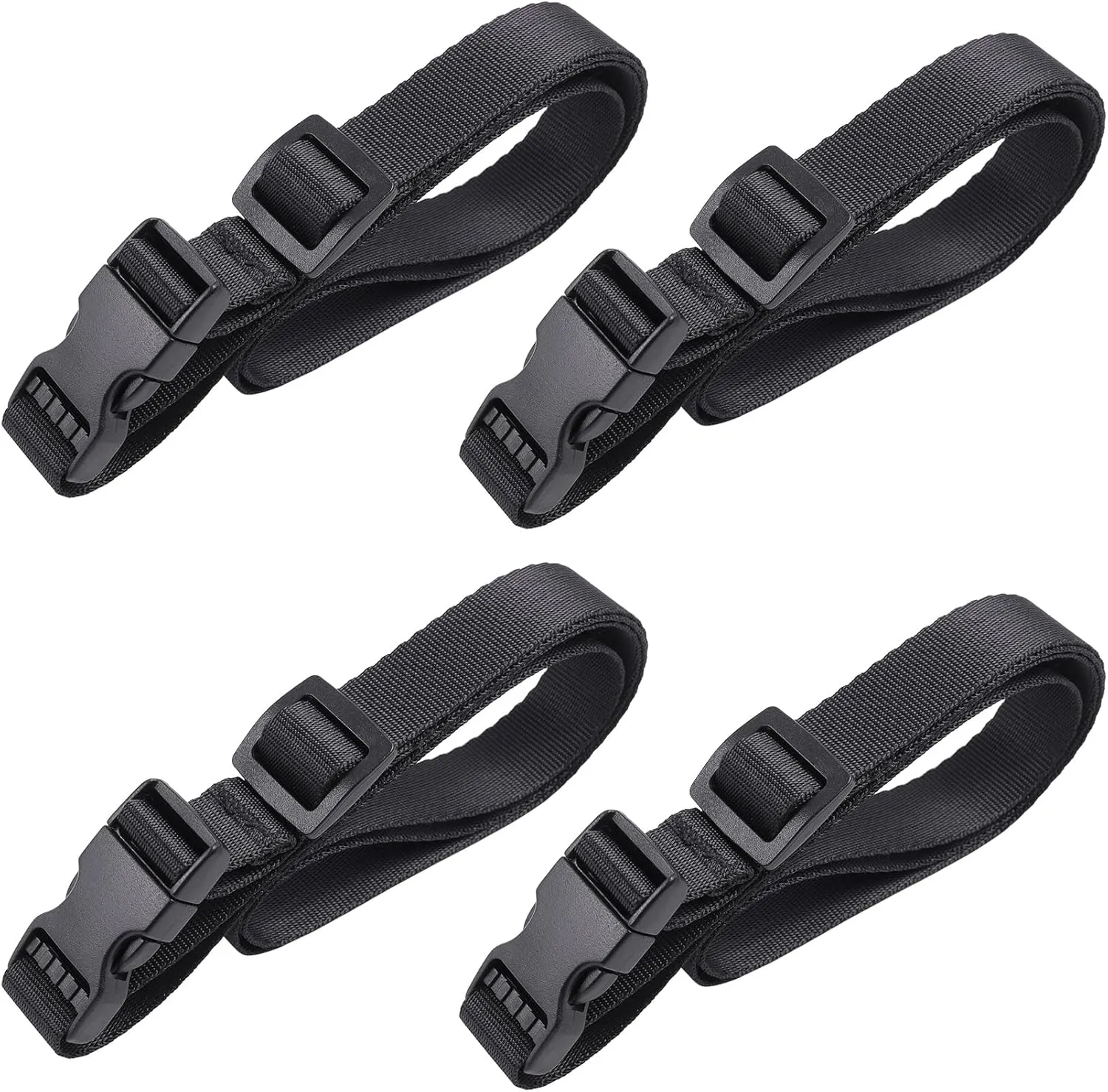 Vigorport Utility Straps with Quick Release Buckle, Nylon Backpack Accessory Sleeping Bag Strap, Adjustable for Hiking, Travel, Outdoor Sports-4 Pack
