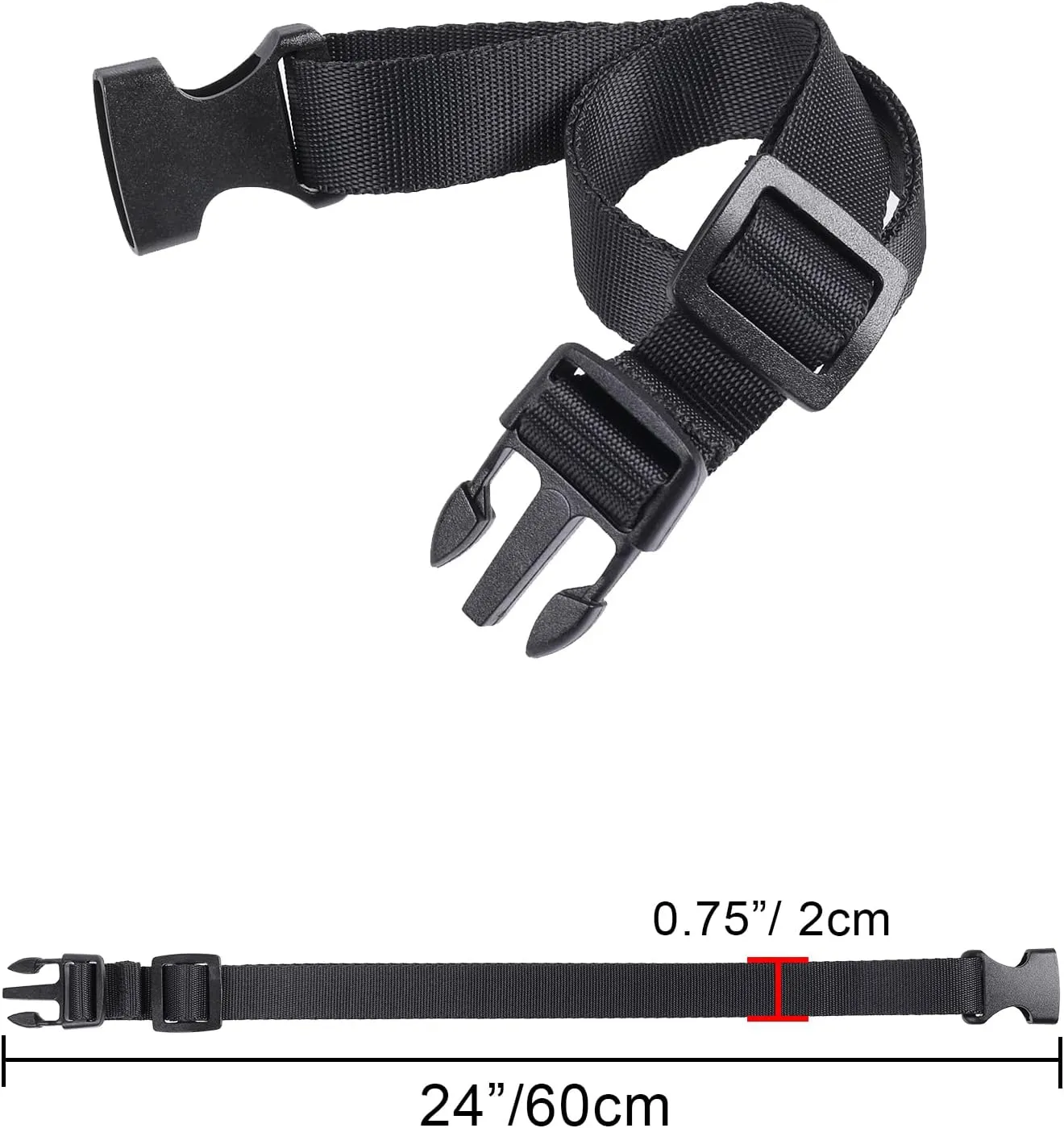 Vigorport Utility Straps with Quick Release Buckle, Nylon Backpack Accessory Sleeping Bag Strap, Adjustable for Hiking, Travel, Outdoor Sports-4 Pack