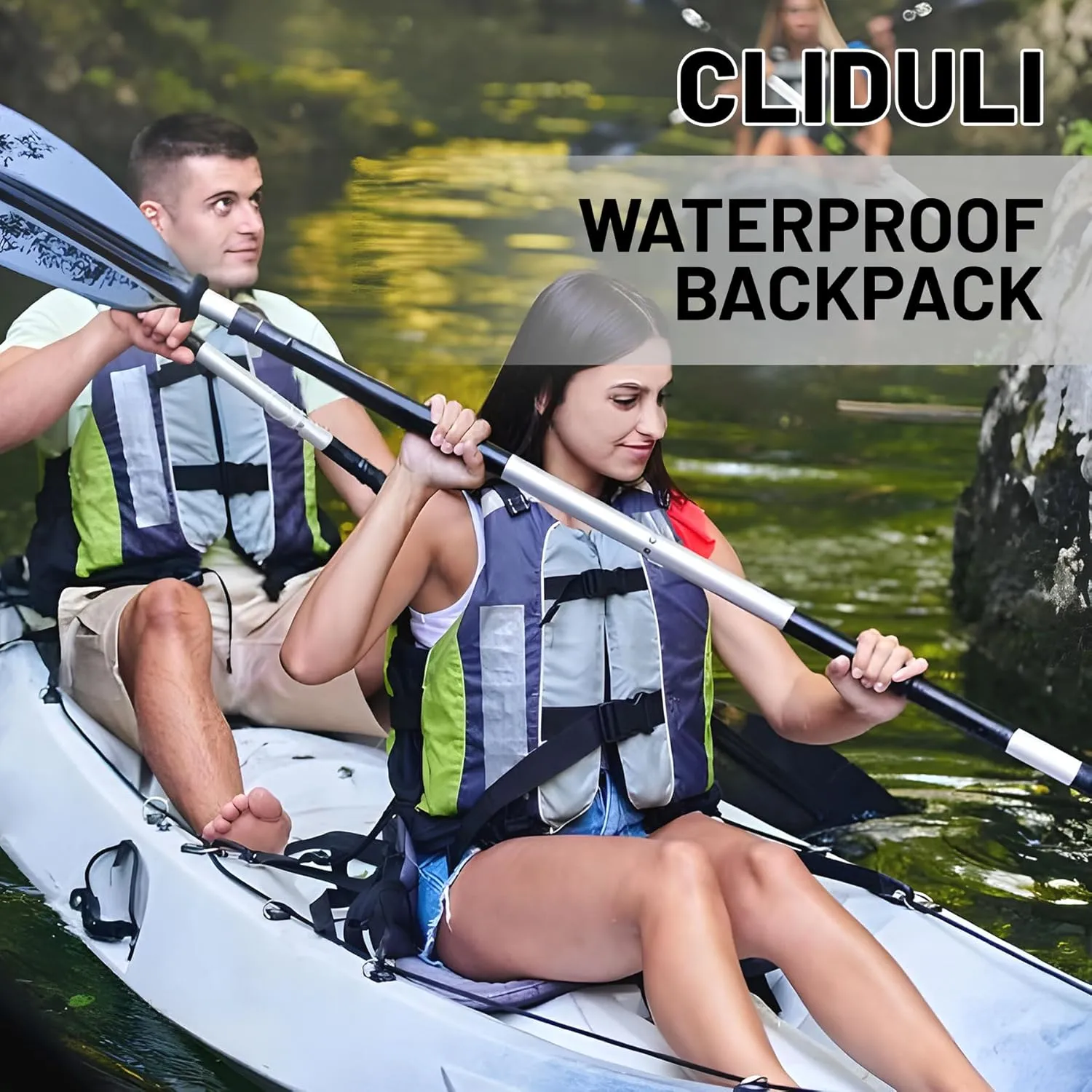 Waterproof Dry Bag,Roll Top Sage Green Marble Waterproof Backpack 5L/10L/20L Floating and Lightweight Bags for Kayaking, Boating, Fishing, Swimming and Camping
