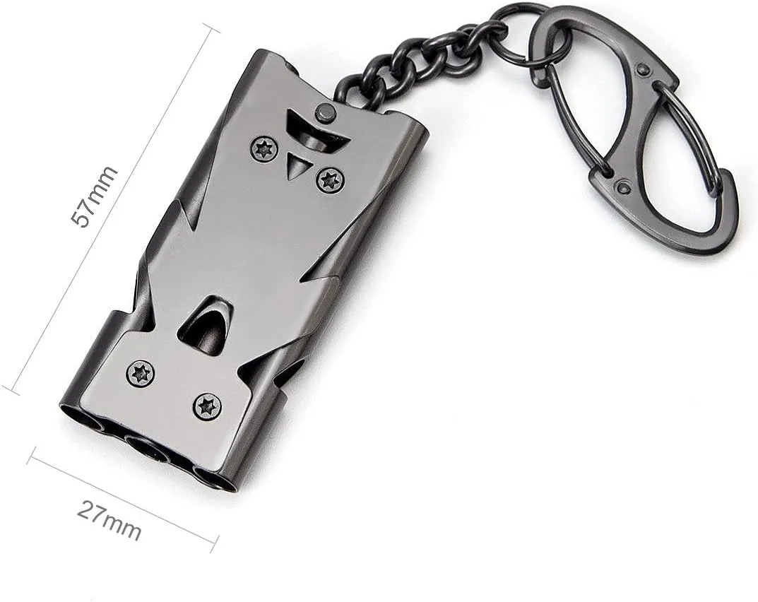Whistle Emergency Whistles Keychain Rape Whistle Stainless Steel High Decibel Whistles  
