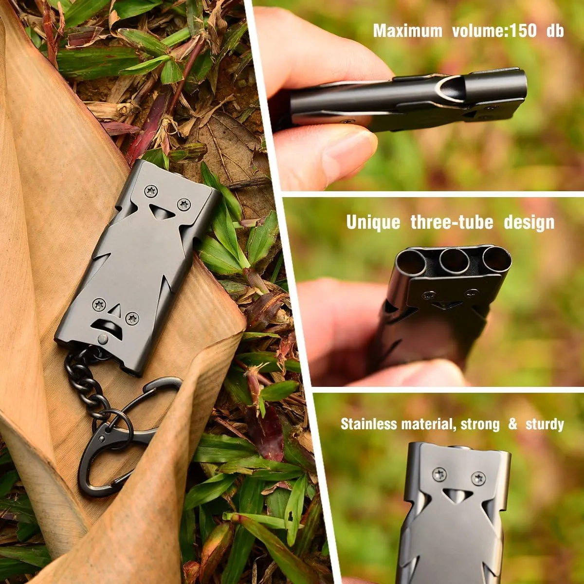 Whistle Emergency Whistles Keychain Rape Whistle Stainless Steel High Decibel Whistles  