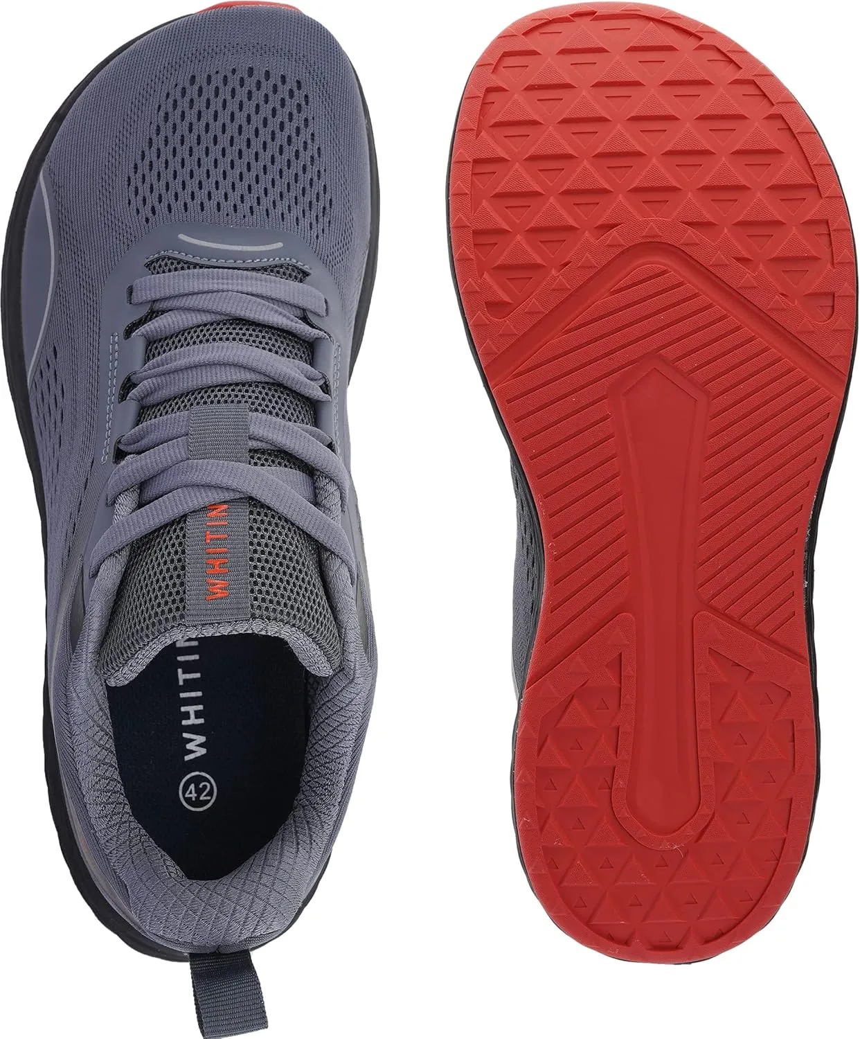 WHITIN Men's Zero Drop Running Shoes   Wide Toe Box