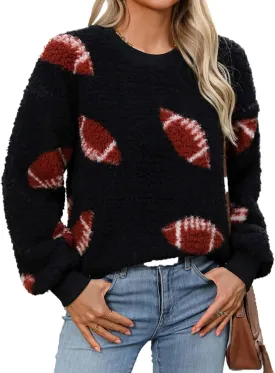 Womens Plush Sweatshirts Crew Neck Long Sleeve Loose Hoodies Pullover Fall Winter Outfits