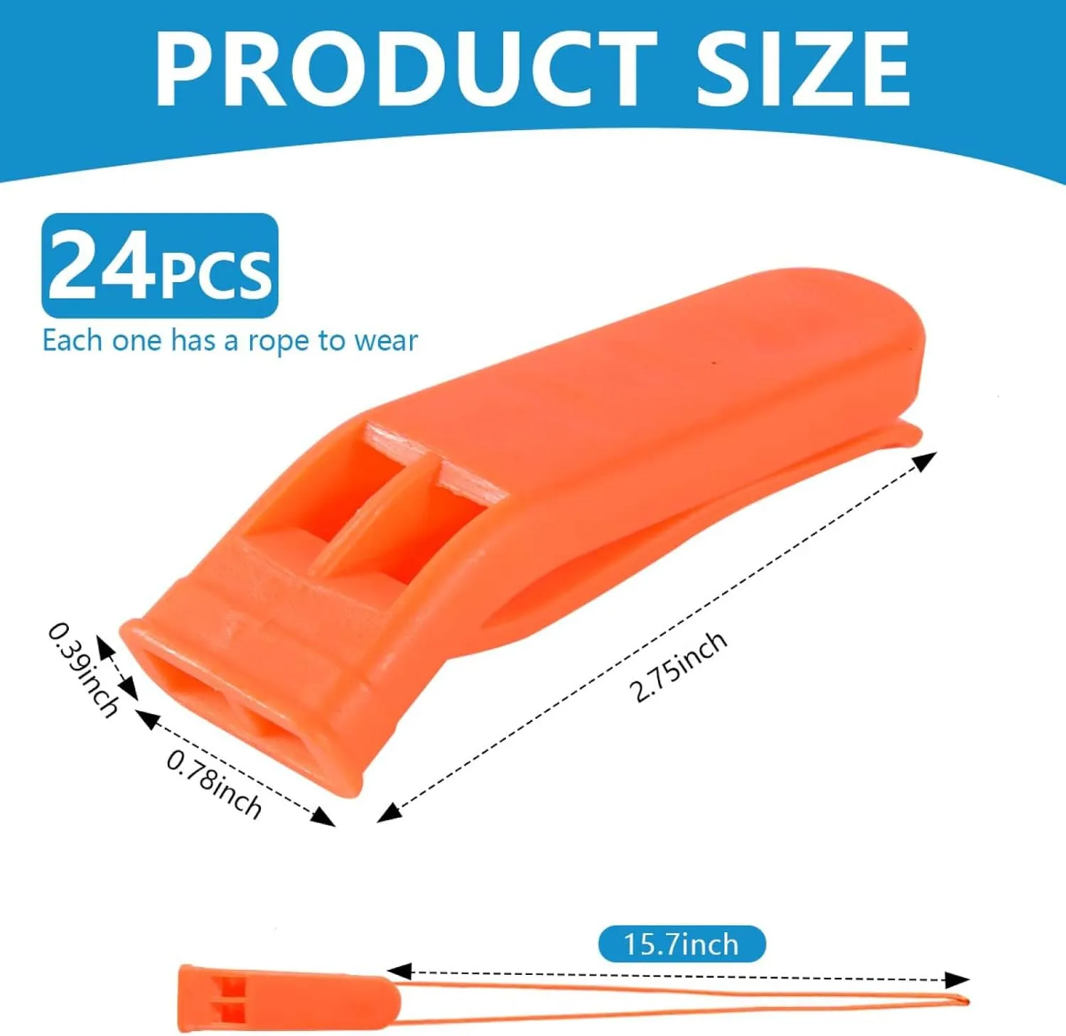 WSSROGY 12 Pack Emergency Whistles with Lanyard, 120db Safety Whistle Emergency for Survival Rescue Signaling